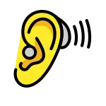 Ear With Hearing Aid SVG Icon